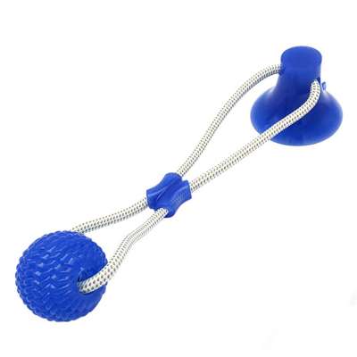 Durable Push TPR Squeeze Pet Toy Colorful Soft Training Suction Cup Ball Toy Interactive Elastic Rope Tug Dog Chew Toy