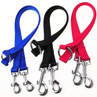 Durable Running Double Pet Safety Traction Rope Leash Custom Nylon 2 Way Walking Dog Leash Two in One Strong Dog Leash