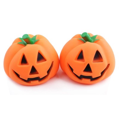 Funny Smiling Face Halloween Pumpkin Dog Toys Durable Soft Squishy Plastic Pumpkin Toy Cute Halloween Pet Dog Cat Toy