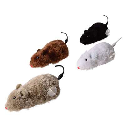 Creative Funny Stuffed Plush Mouse Cat Toys Durable Interactive Elastic Pet Cat Toy Electric Robotic Moving Mouse Chaser Cat Toy