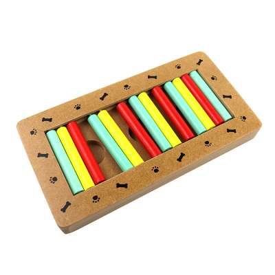 New Design Durable Pet Dog Cat Puzzle Toy Cute Interactive Training Pet Dogs Toys Funny Wooden Food Feeder Custom Dog Toy